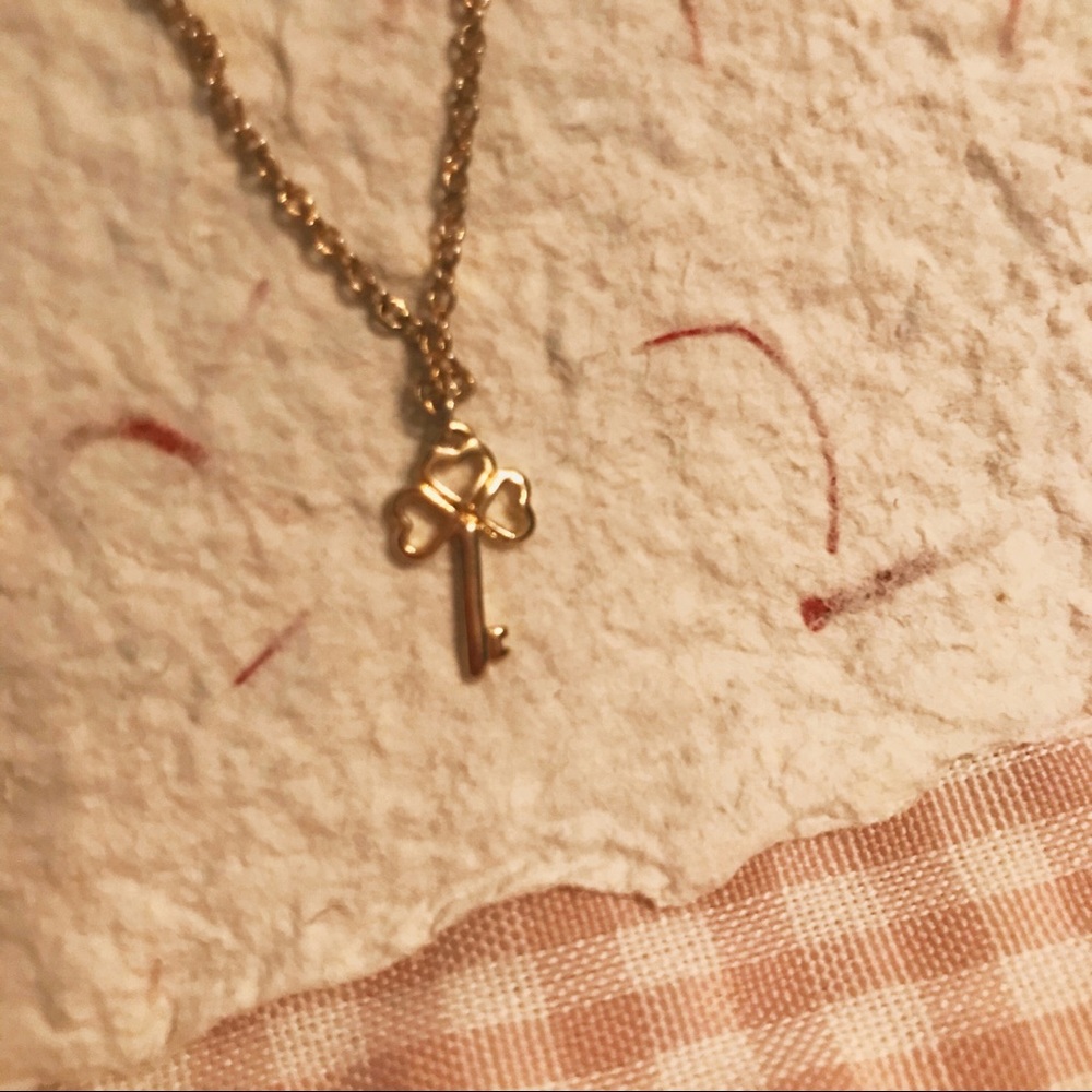 Little key dainty gold necklace